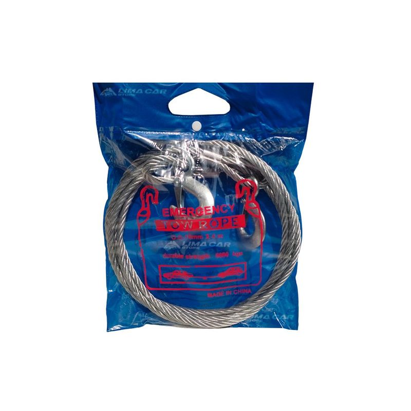 UYUSTOOLS - Cable de remolque de Acero 5TN Soga Eslinga Gancho Auto