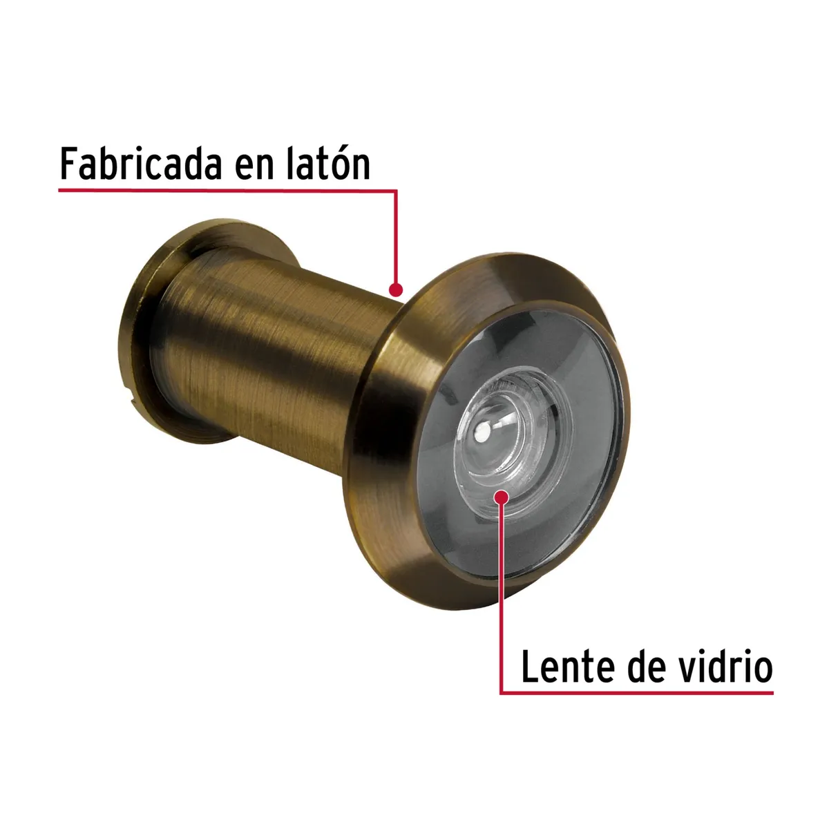 HERMEX - Ojo mágico Mirilla de seguridad Visor para puerta Bronce quemado HERMEX