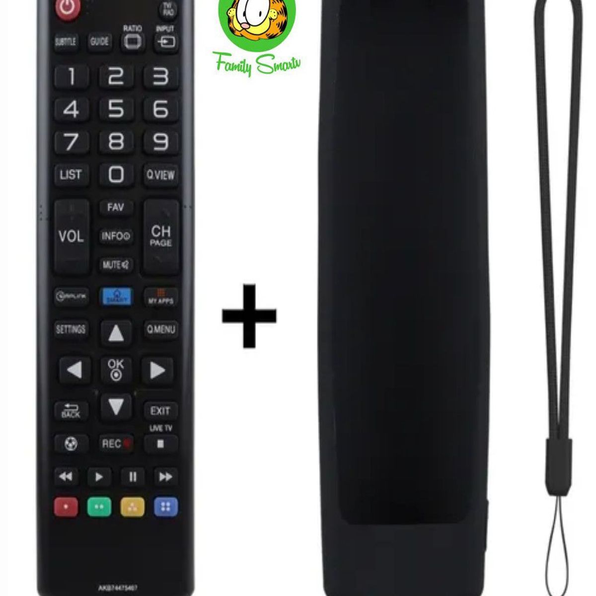 GENERICO - Control Remoto para Lg Smart 3D  Funda de SIlicona Color Negro