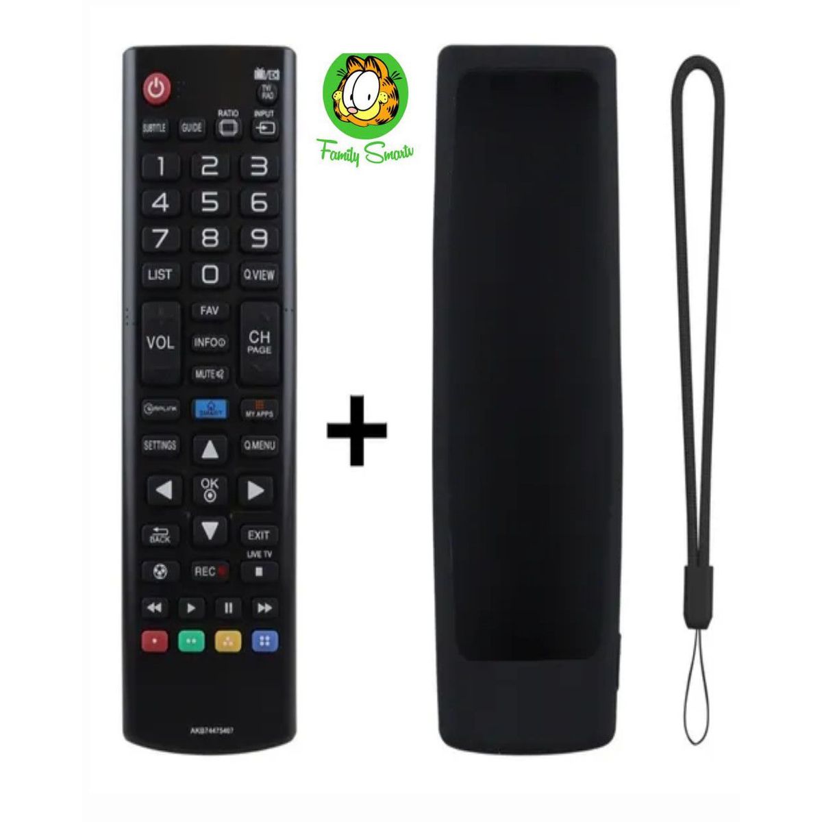 GENERICO - Control Remoto para Lg Smart 3D  Funda de SIlicona Color Negro