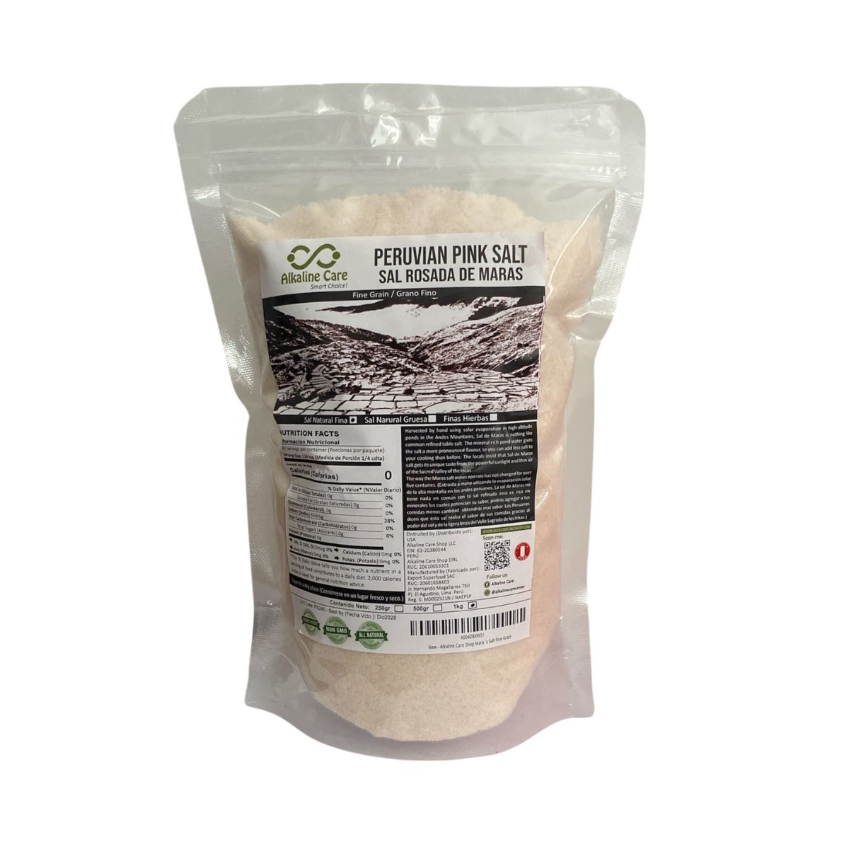 ALKALINE CARE - Sal Rosada de Maras 2kg Alkaline Care