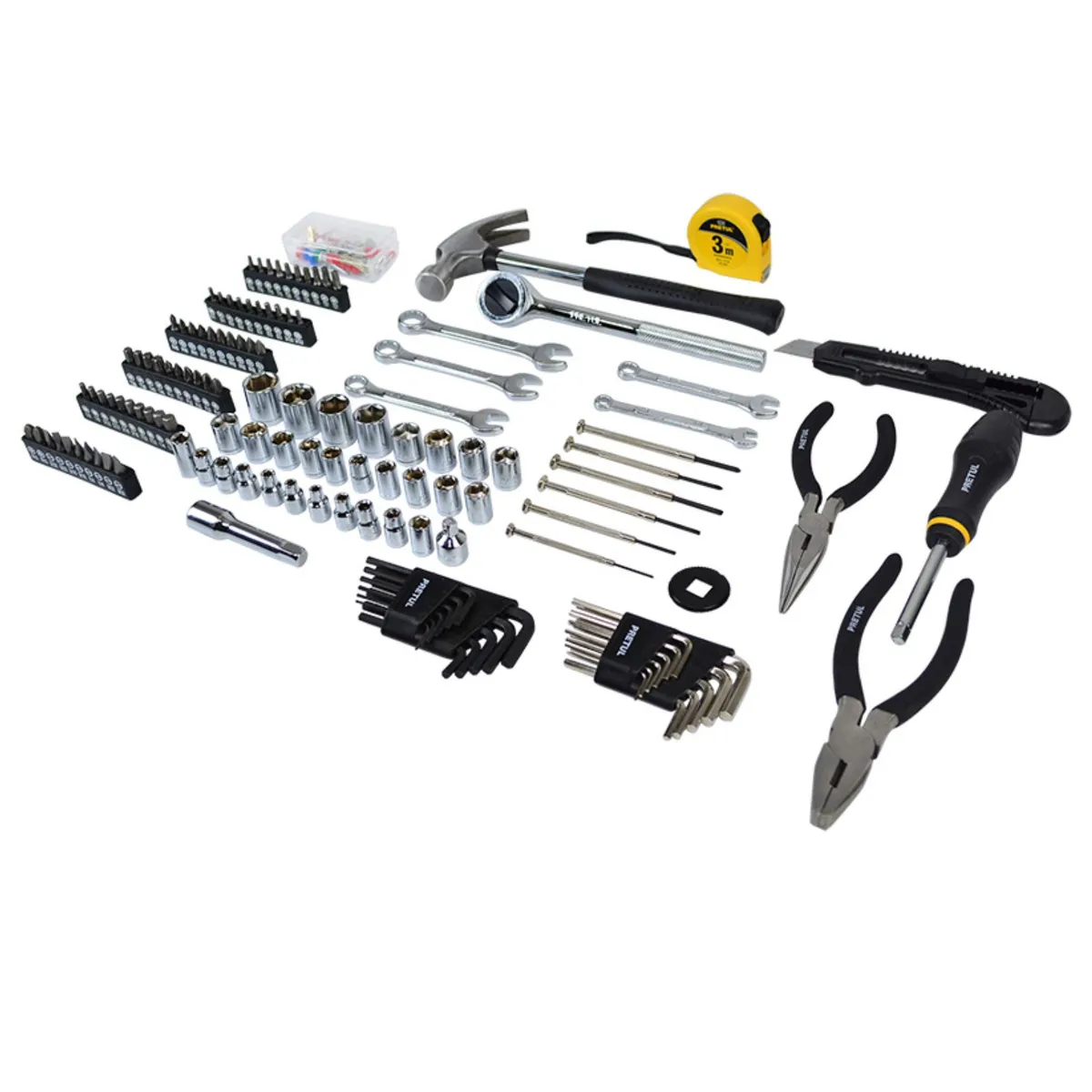 PRETUL - Juego de herramientas para mecánico 133 piezas, Pretul