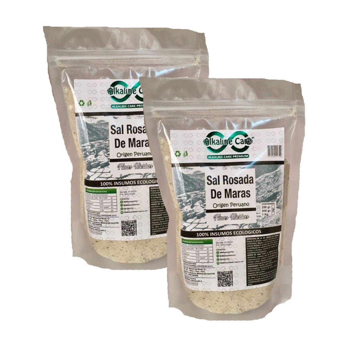 ALKALINE CARE - Sal Rosada de Maras 2kg Finas Hierbas