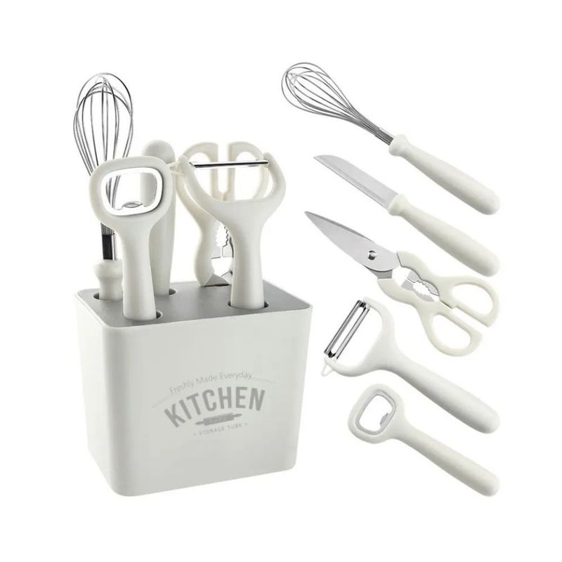 INSPIRA - Juego de Utensilios de Cocina con Soporte 6 piezas