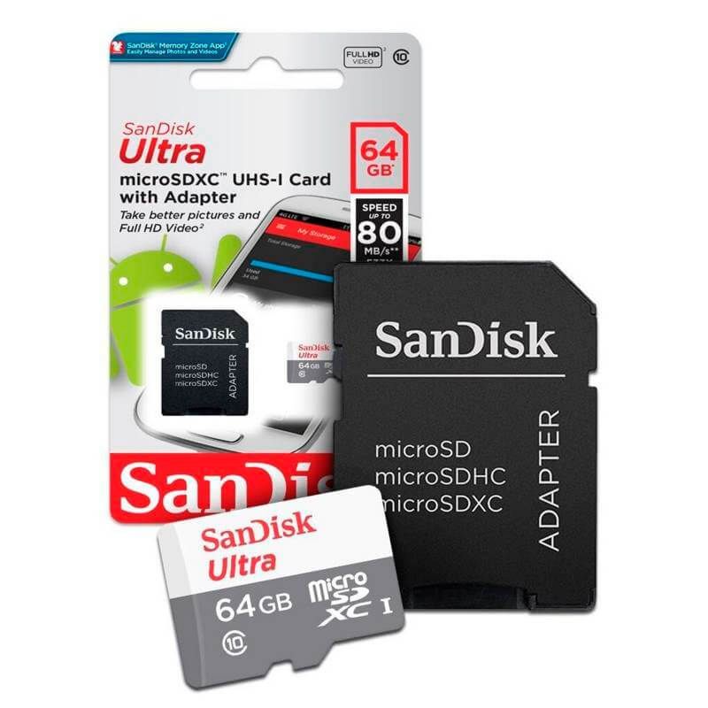 SANDISK - Sandisk micro SDXC SanDisk Ultra - 64GB - Class 10UHS-I U1 - 100MBs
