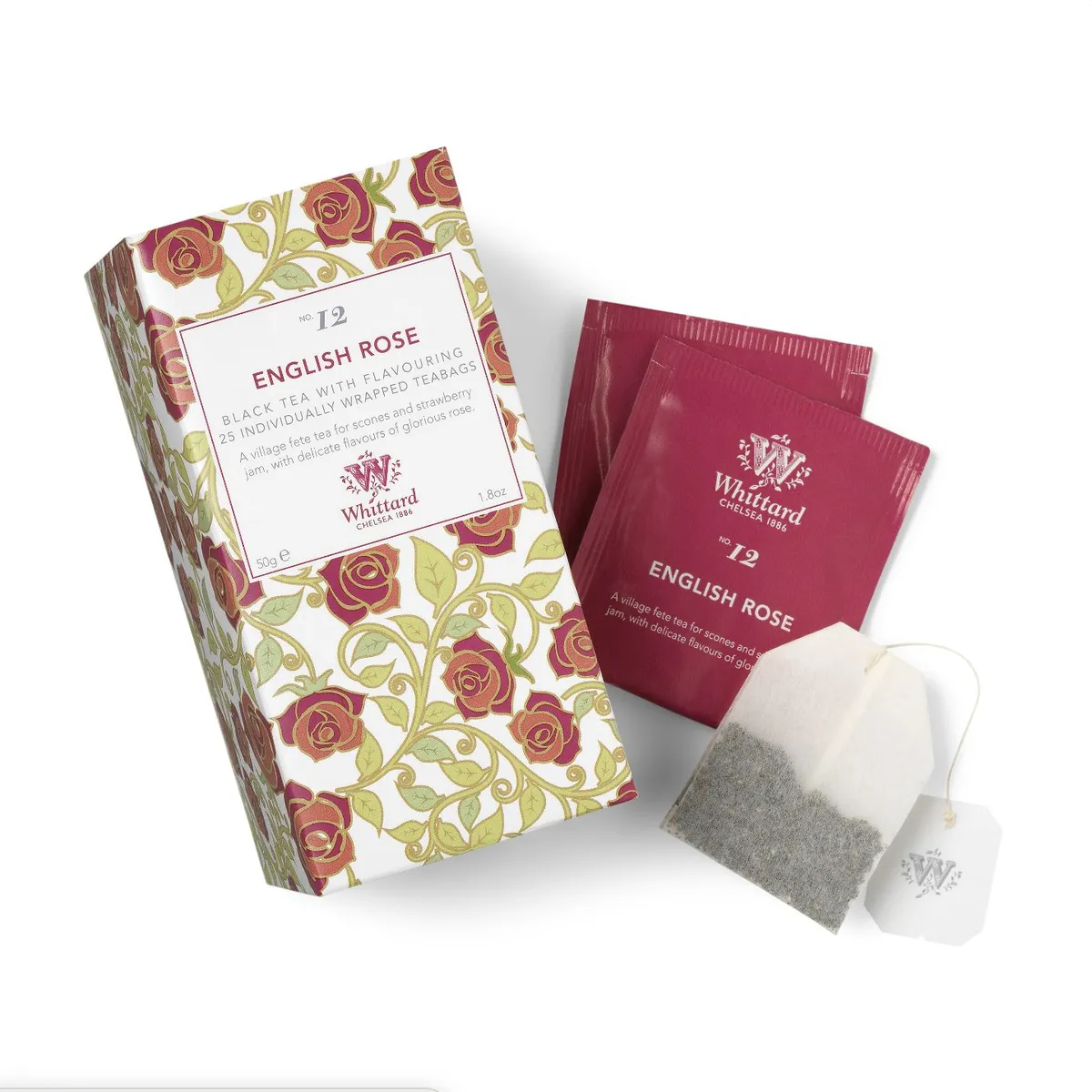 WHITTARD - Té negro sabor a Rosas Whittard x 25 filtrantes