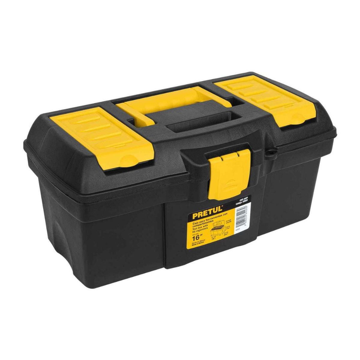 PRETUL - Caja De Herramientas Con Compartimientos Pretul 16 Pulgadas