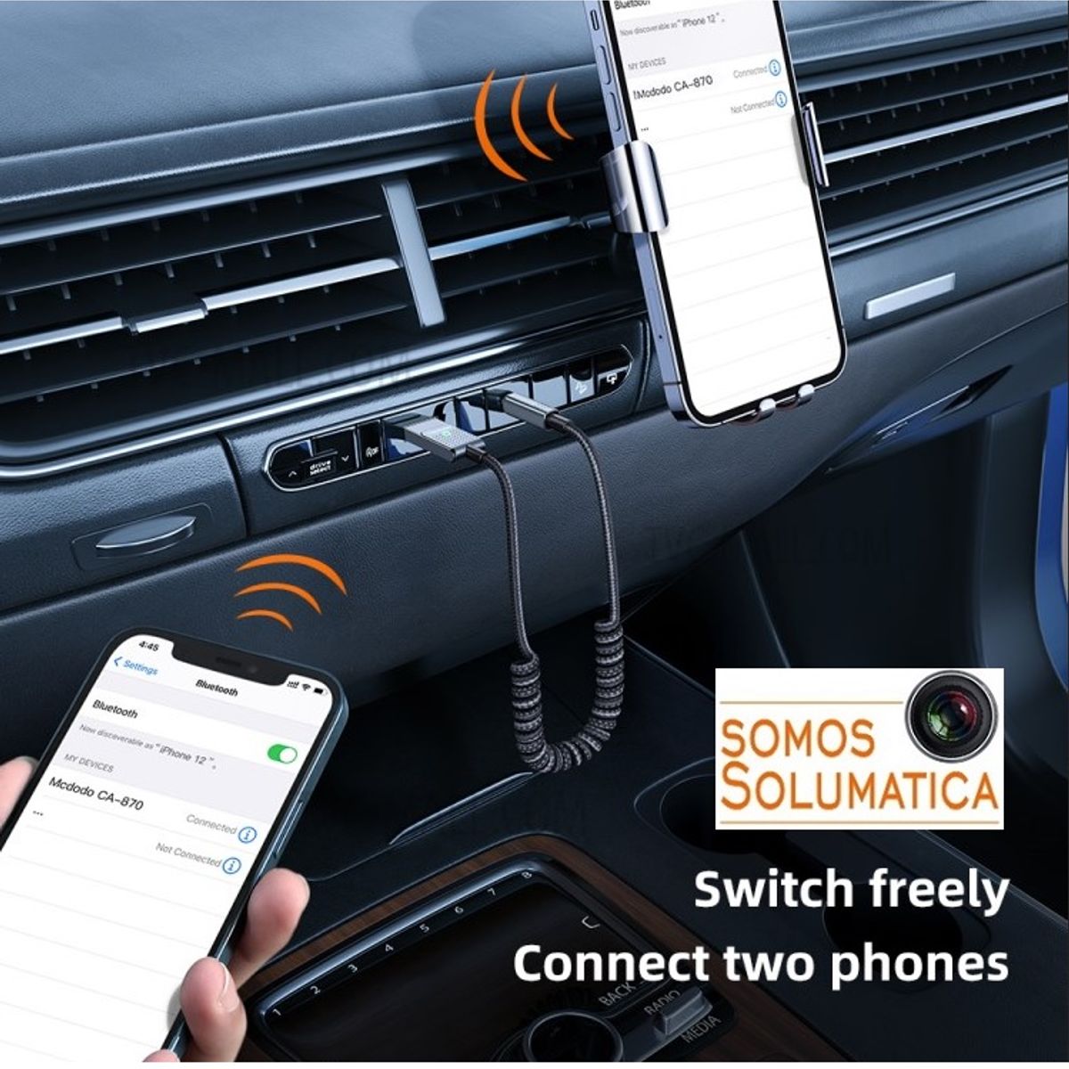 MCDODO - Receptor Bluetooth Auxiliar plug - Para Autoradio - Mcdodo