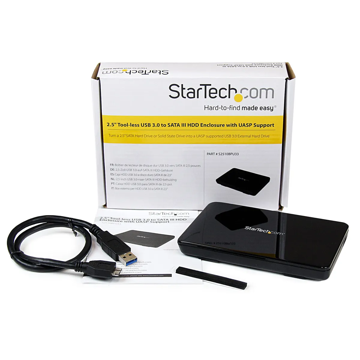 STARTECH - Startech Carcasa Disco Externo 2,5" SATA 3 III UASP USB - S2510BPU33