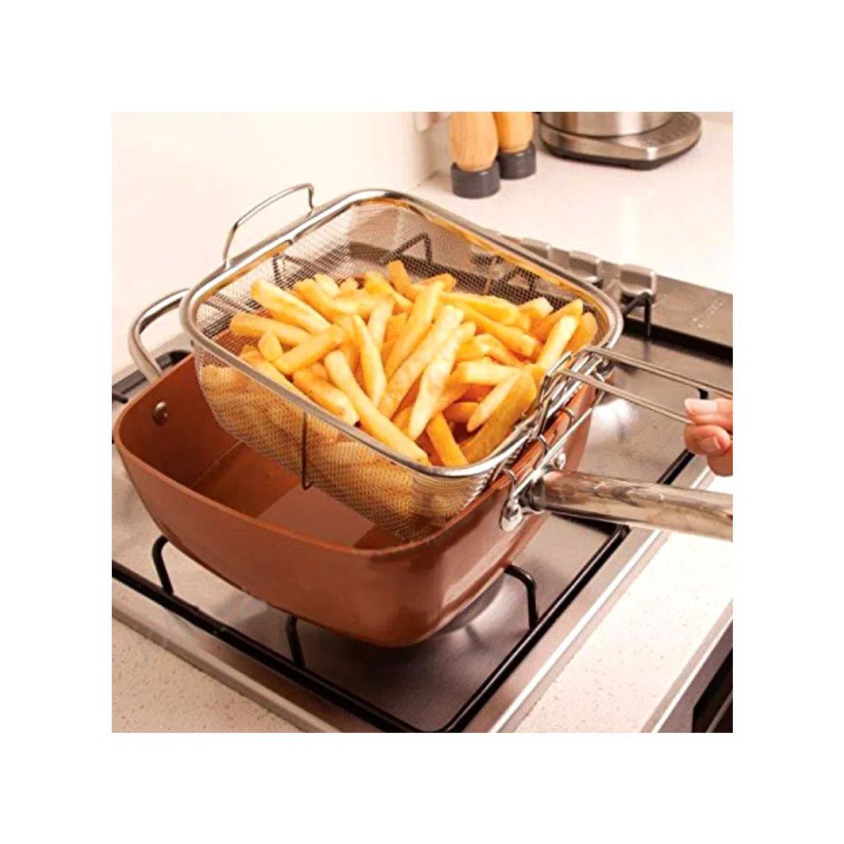 GENERICO - Sarten Cuadrada Antiadherente Copper-Pan - Fortaleza