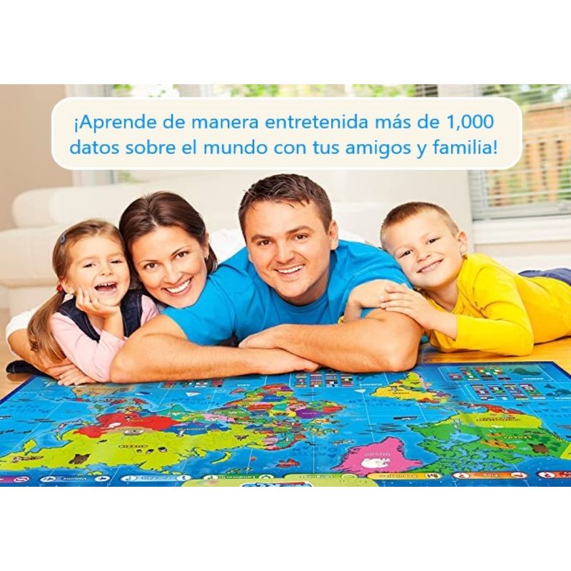 Mapamundi interactivo con voz i-Póster Mi Mundo CLUB MI MUNDO