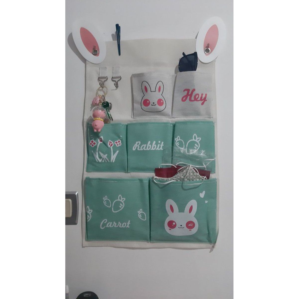 GENERICO - Organizador de pared Kawaii - Conejo
