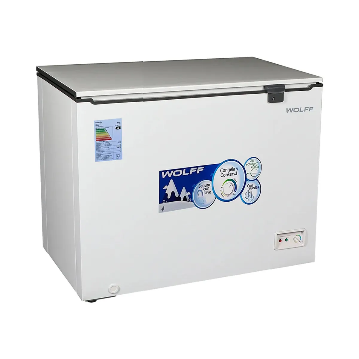 WOLFF - Congeladora WOLFF de 245 Lt  WF-245 Blanco