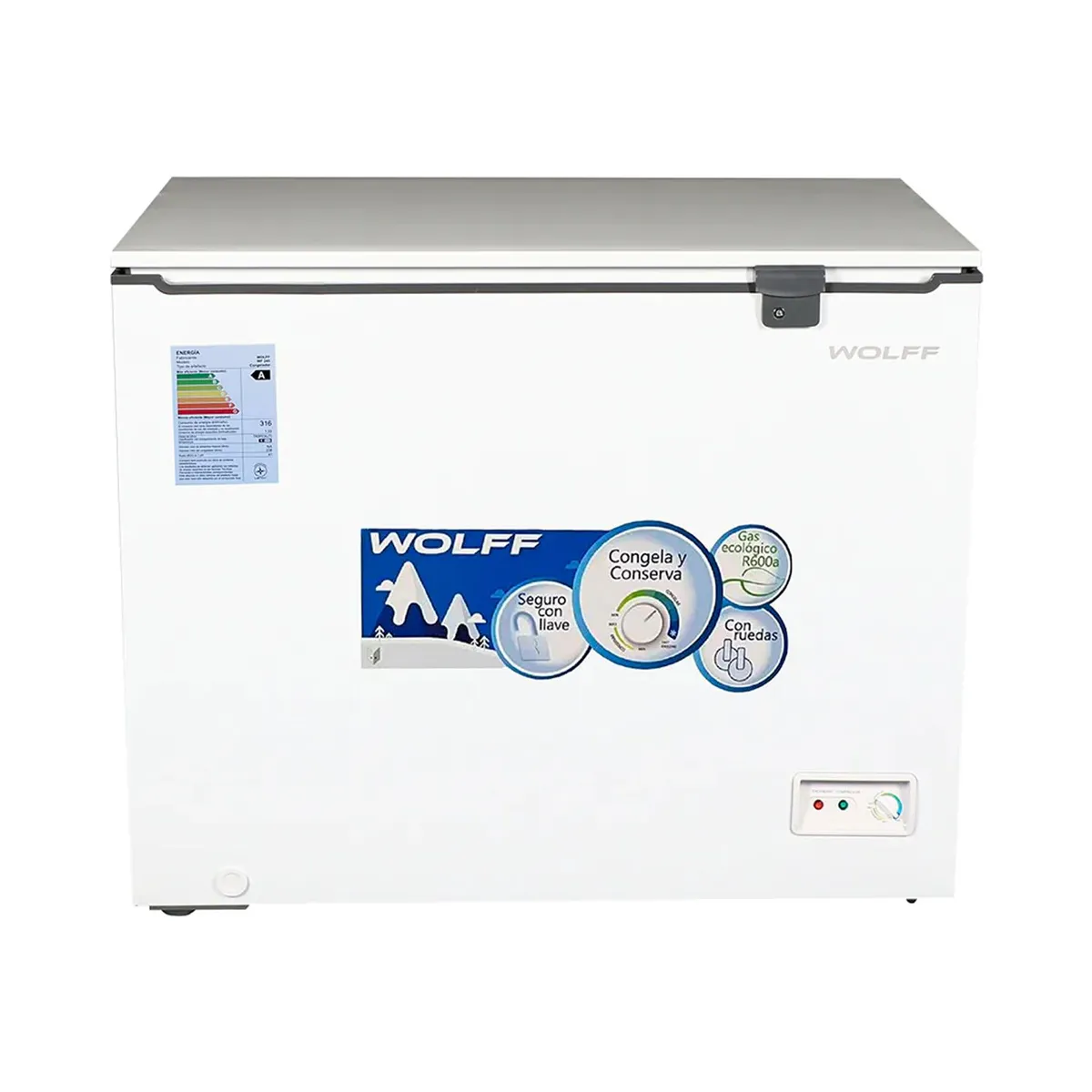 WOLFF - Congeladora WOLFF de 245 Lt  WF-245 Blanco