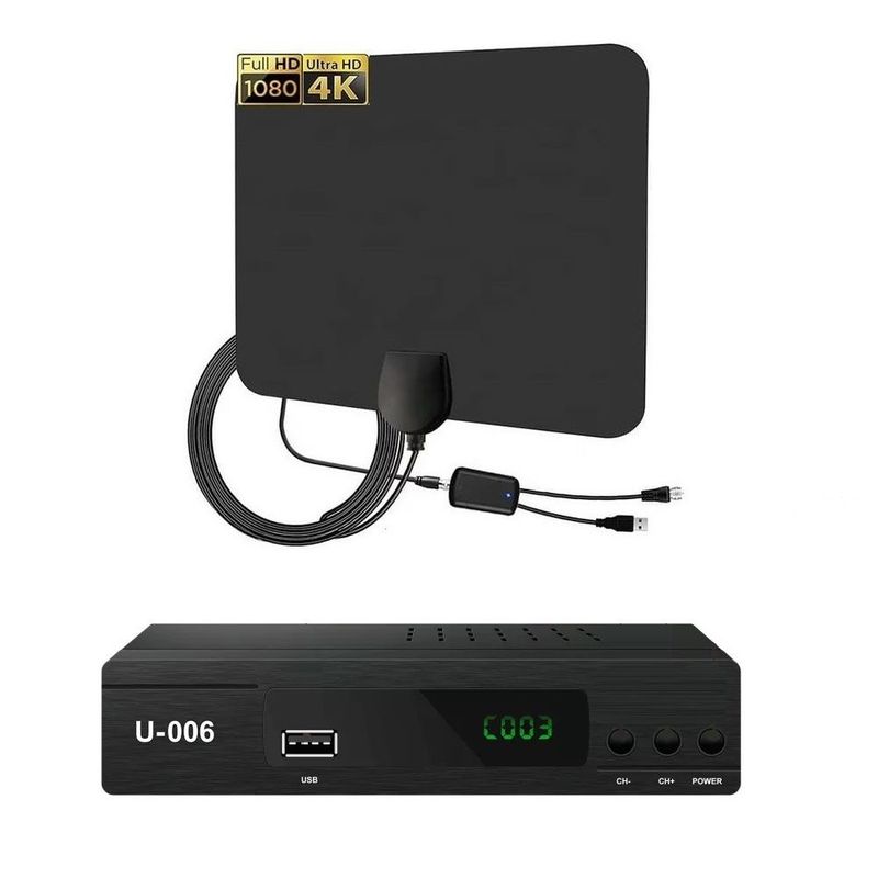 GENERICO - Sintonizador Digital Tdt Full Hd  Antena Digital Interior