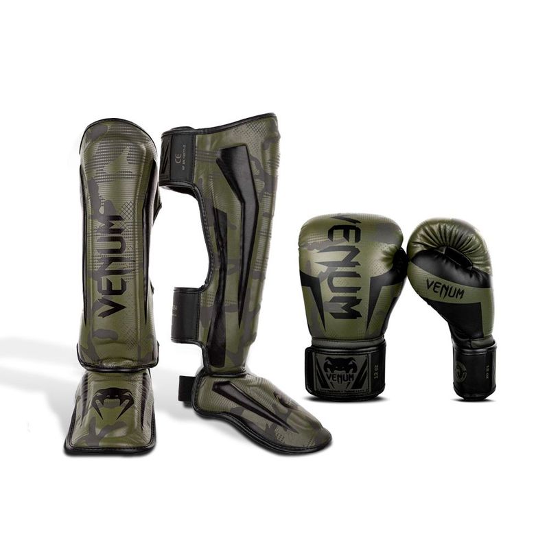 VENUM - Pack Venum Guantes Canillera Verde Champion