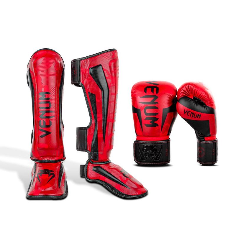 VENUM - Pack Venum Guantes Canillera Rojo Champion