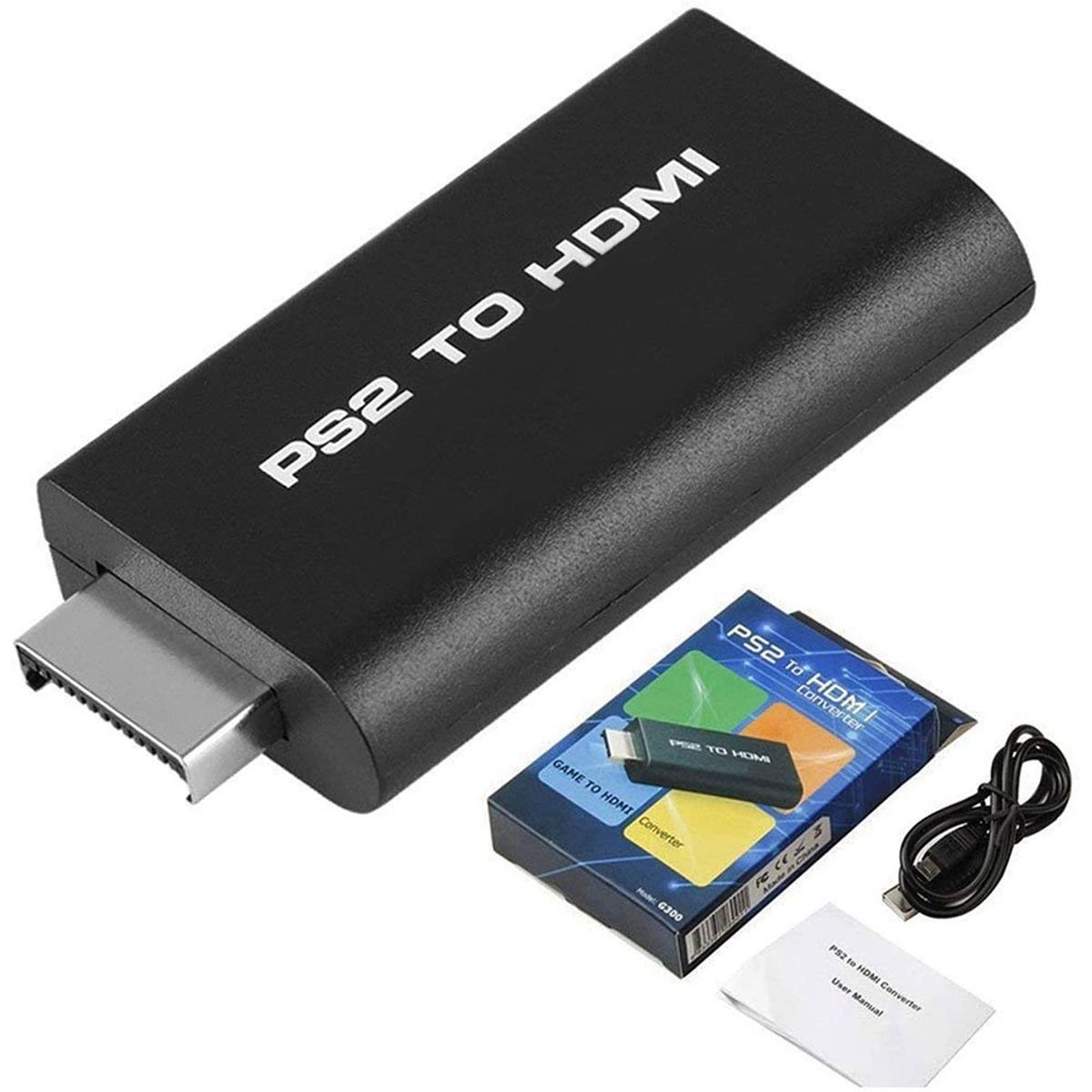 GENERICO - Convertidor PS2 a HDMI video converter audio y video adaptador