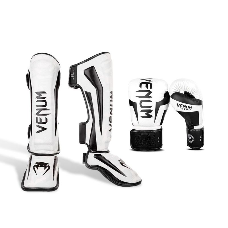 VENUM - Pack Venum Guantes Canillera Blanco Champion