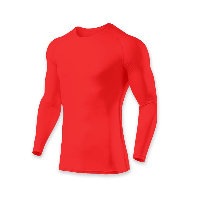 GENERICO - Polo Licra  Manga Larga Rojo  S