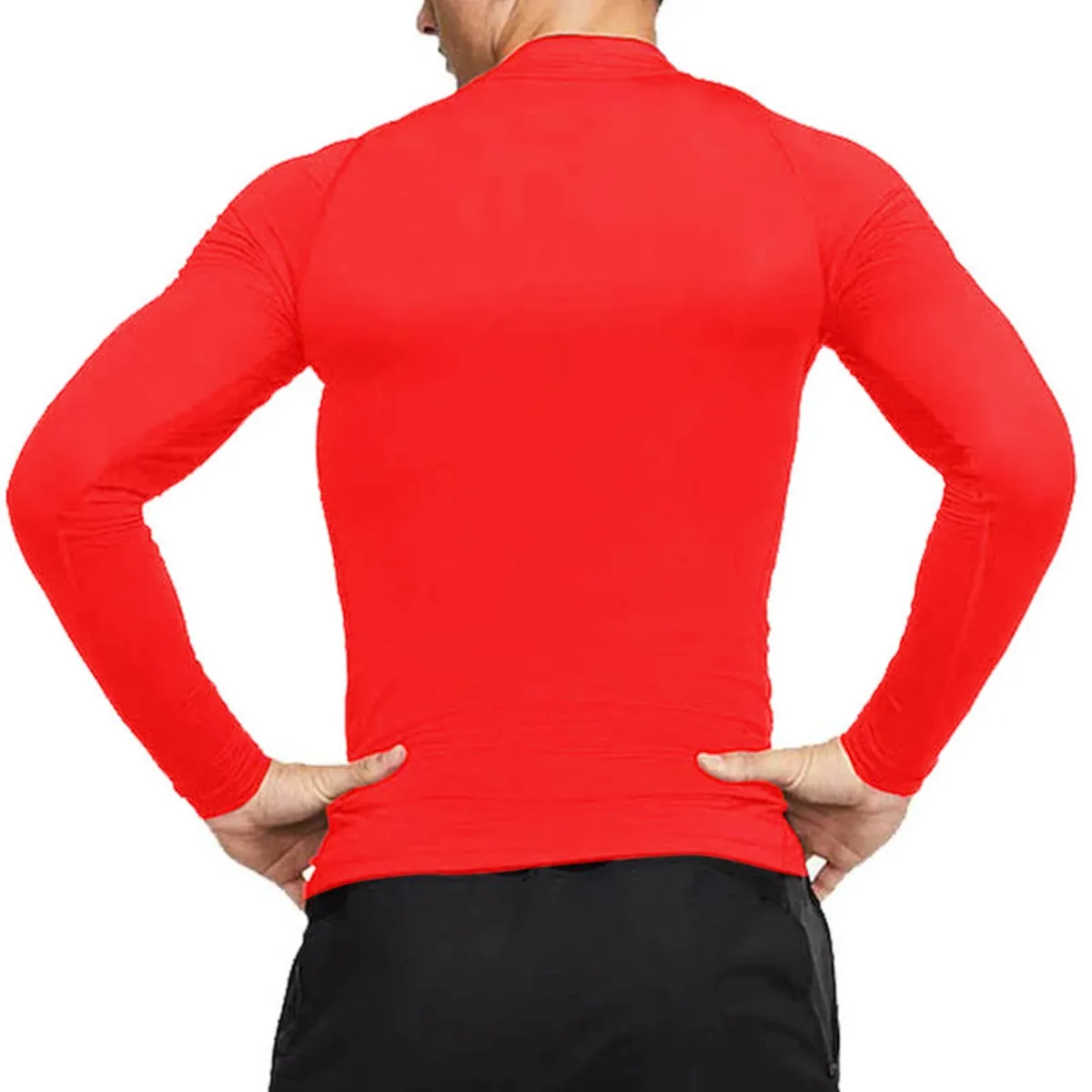 GENERICO - Polo  Licra  Manga Larga Rojo  XL