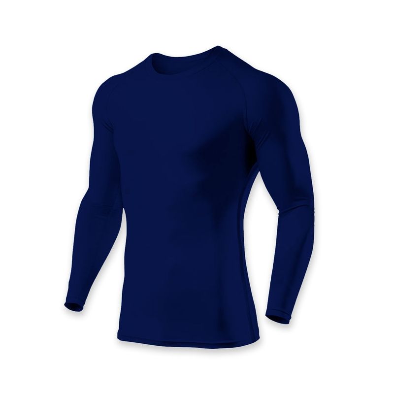 GENERICO - Polo LIcra Manga Larga Azul Marino L
