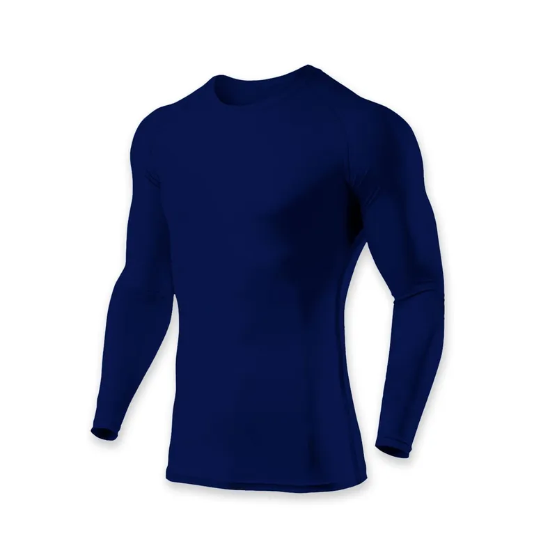 GENERICO - Polo LIcra  Manga Larga Azul Marino  XL