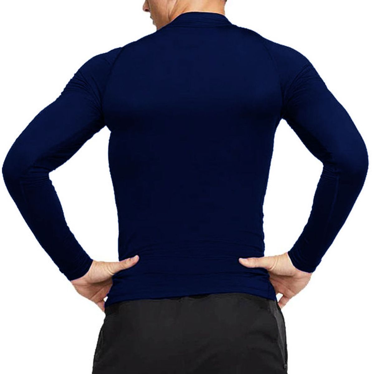 GENERICO - Polo LIcra  Manga Larga Azul Marino  XL