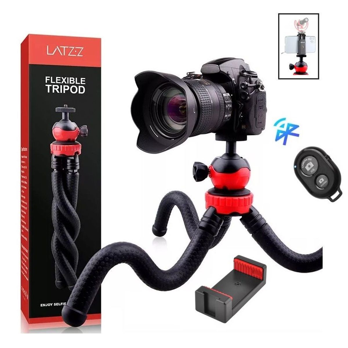 ULANZI - Trípode Cámaras Celulares Multifuncional Flexible Pulpo