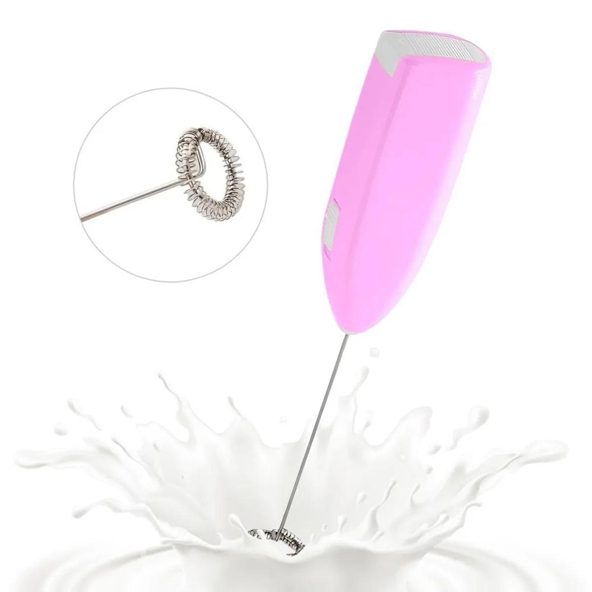 MINARI - Batidor Espumador de Café Rosado 12B