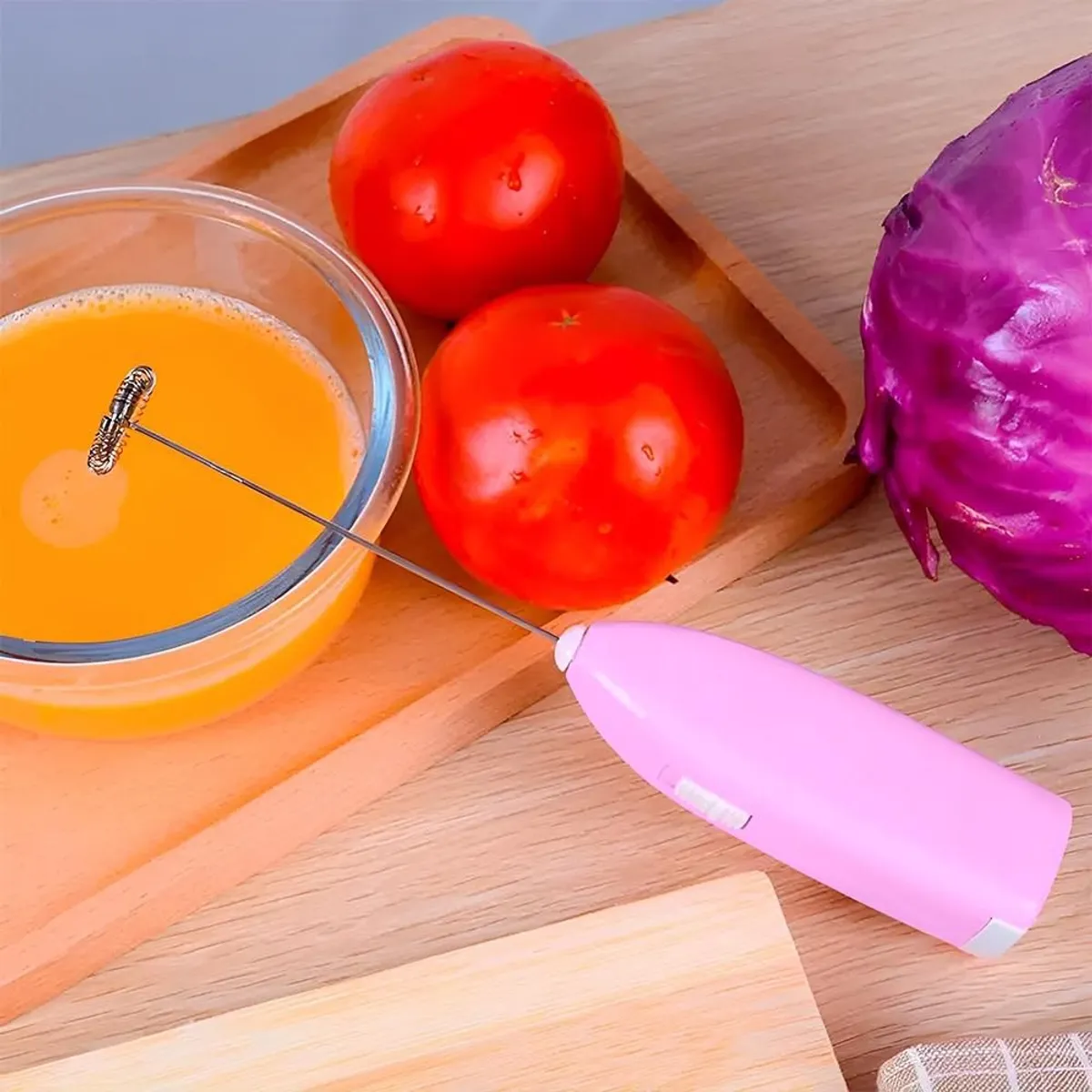 MINARI - Batidor Espumador de Café Rosado 12B