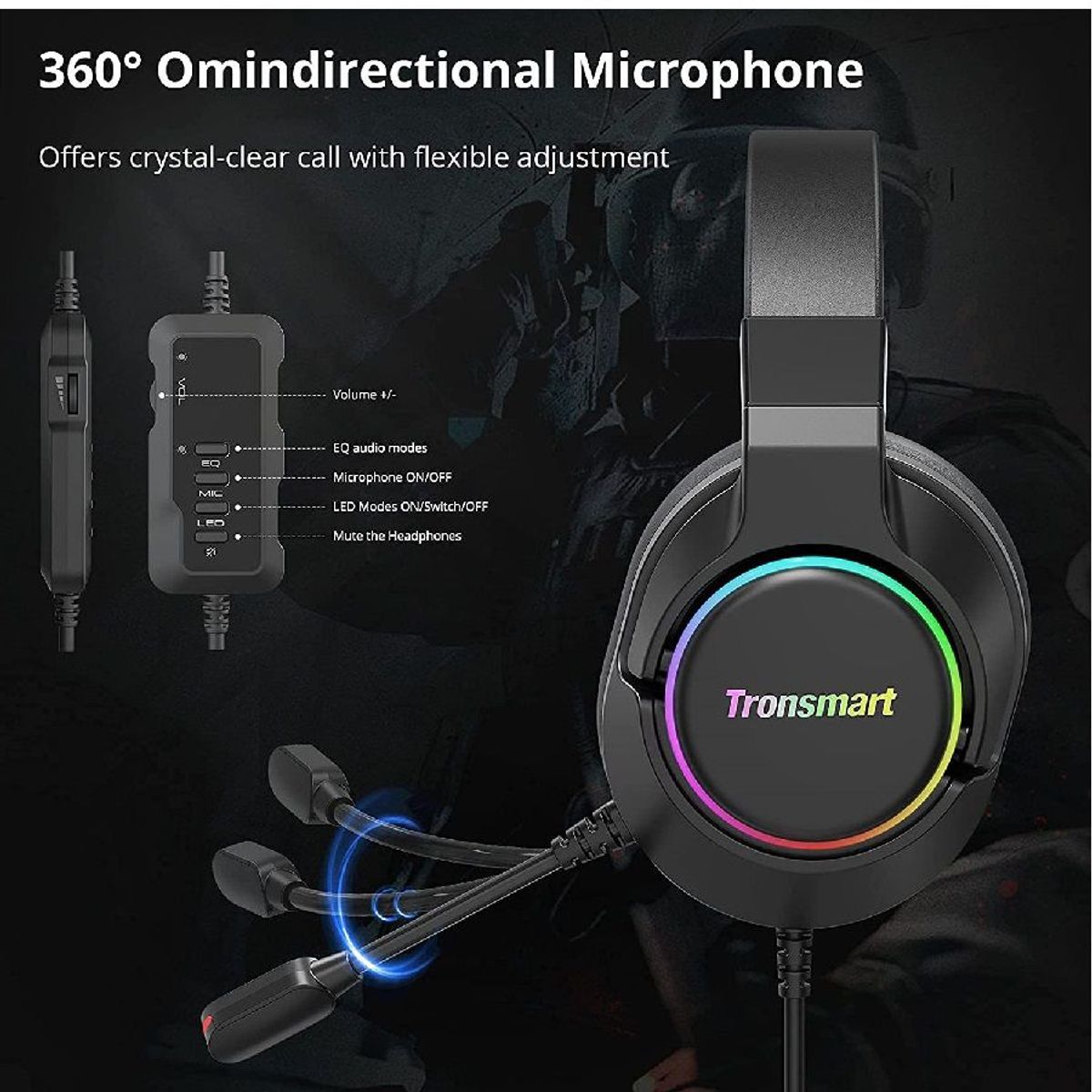 TRONSMART - Audífono Gamer Tronsmart Sparkle RGB