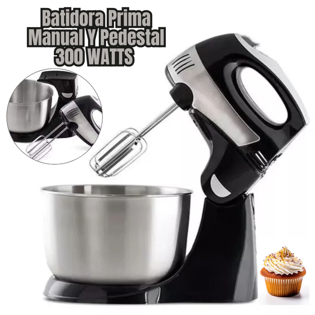 PRIMA - Batidora Prima de Mano y Pedestal 300 Watts HM925S