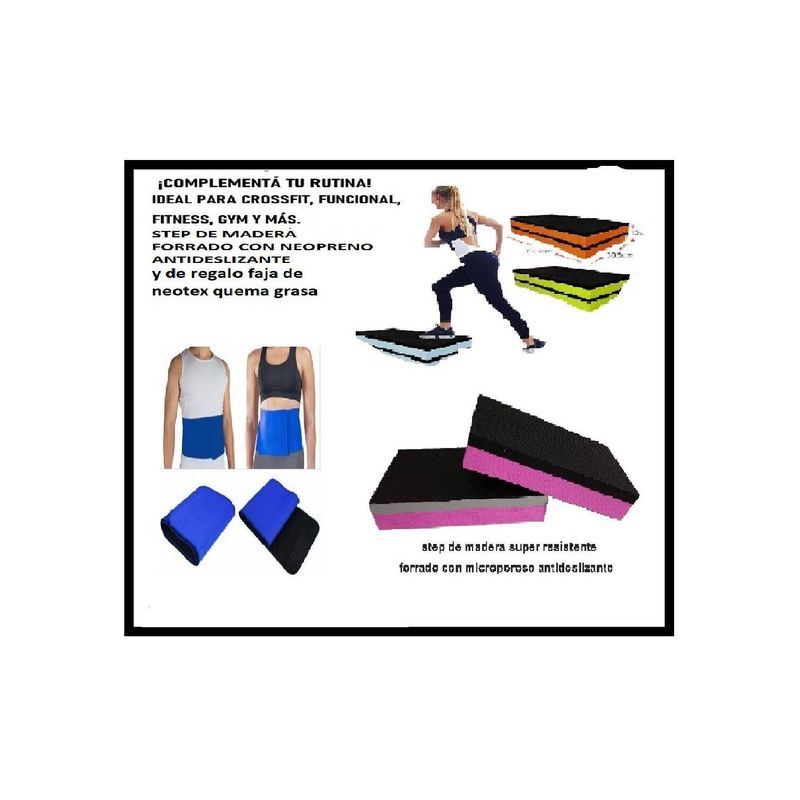 SPORT RICHMAR - Step de Madera Antideslizante mas Faja 
