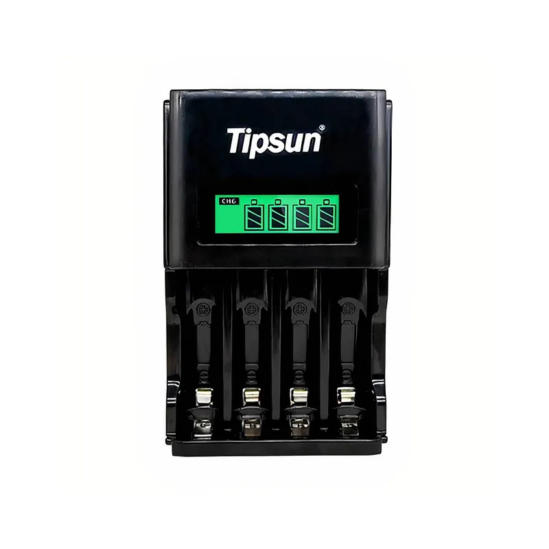 TIPSUN - Cargador de pilas recargables AA AAA pantalla LCD
