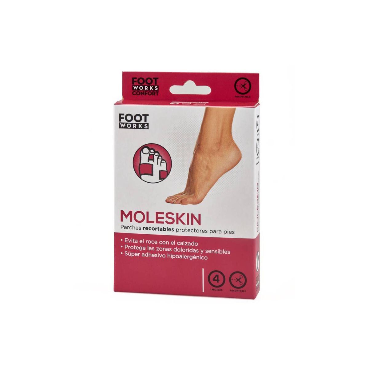 FOOT WORKS - Parches autoadhesivos recortables - Moleskin