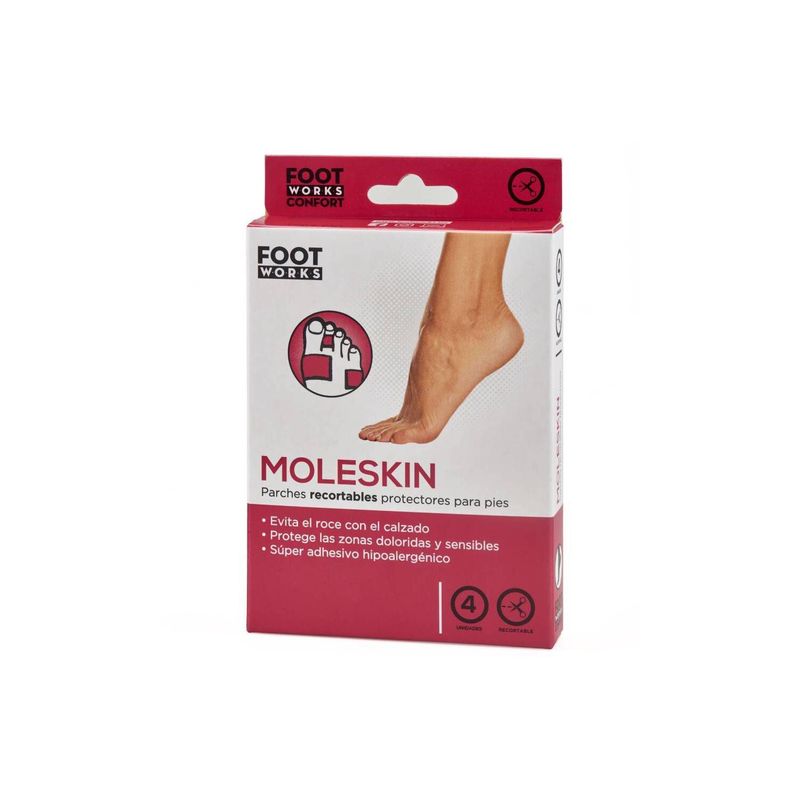 FOOT WORKS - Parches autoadhesivos recortables - Moleskin