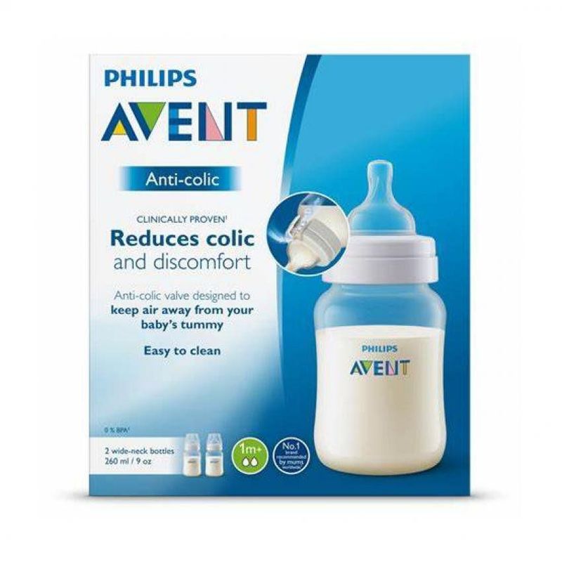 AVENT - Biberones avent anticólico pack 2 uni de 260 ml - scf563/27