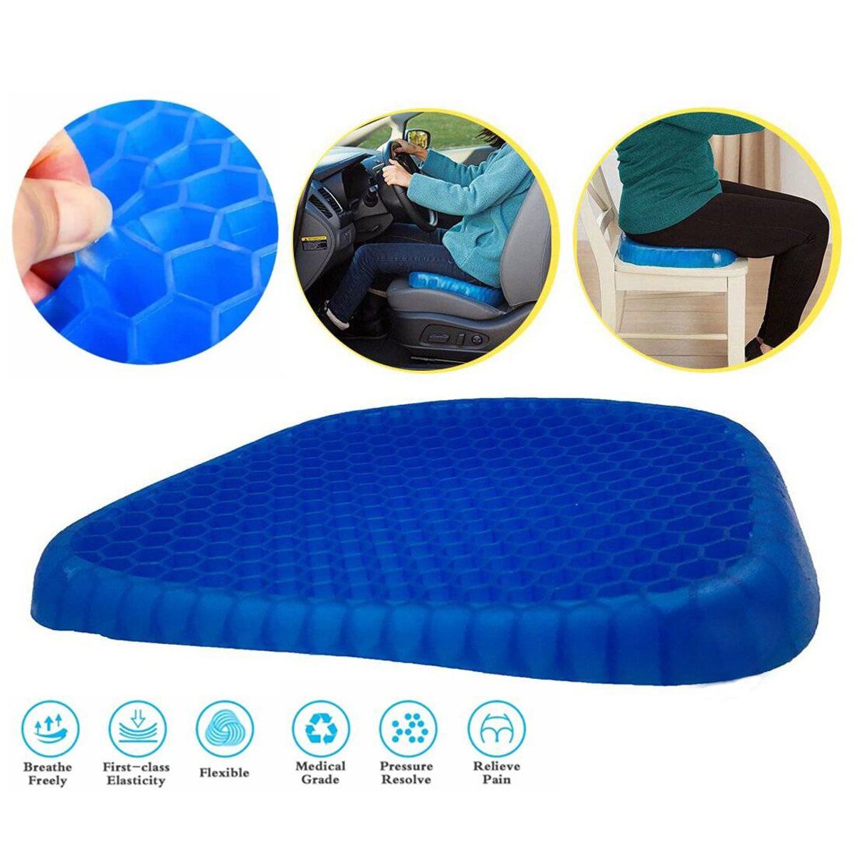 SM - Cojín de Soporte de Gel Confortable con Funda