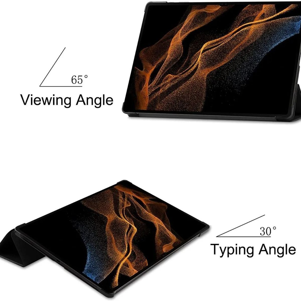 GENERICO - Funda Book Cover Para Tablet Samsung Tab S8 Plus 12.4 SM-X8009 Azul