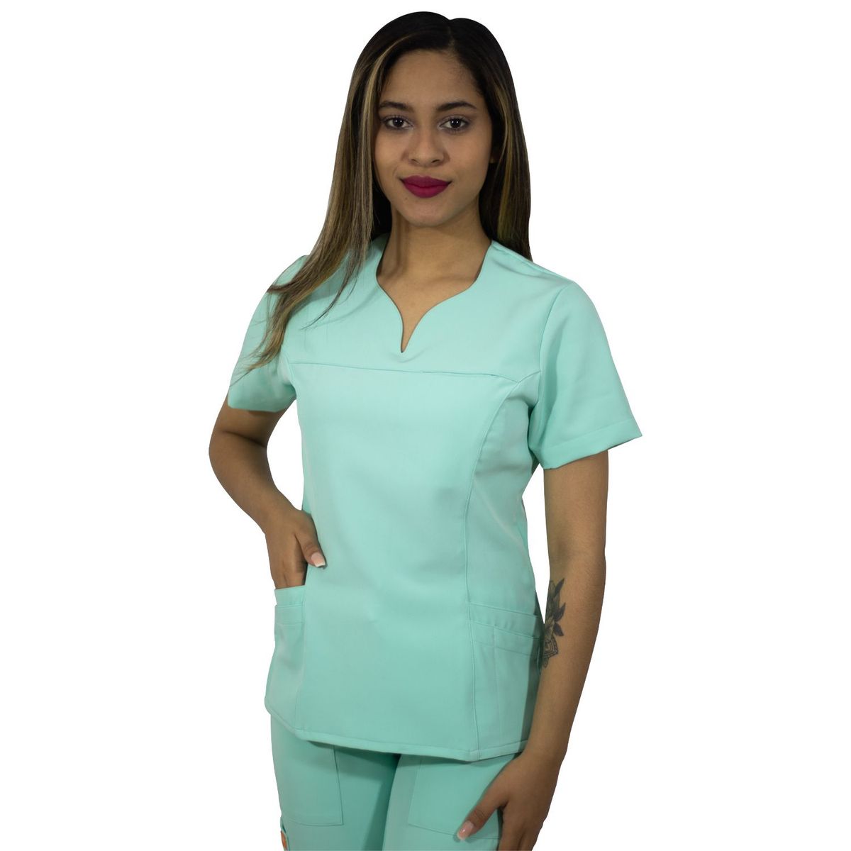 TWELVE - Twelve -conjunto scrub  corazón - verde agua