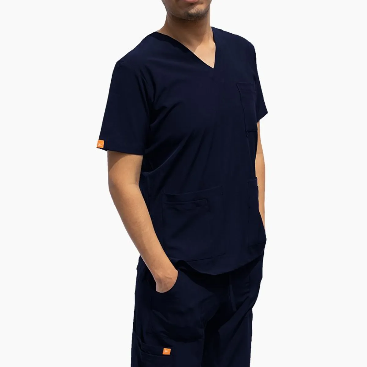 TWELVE - Twelve - scrub básico V - azul marino