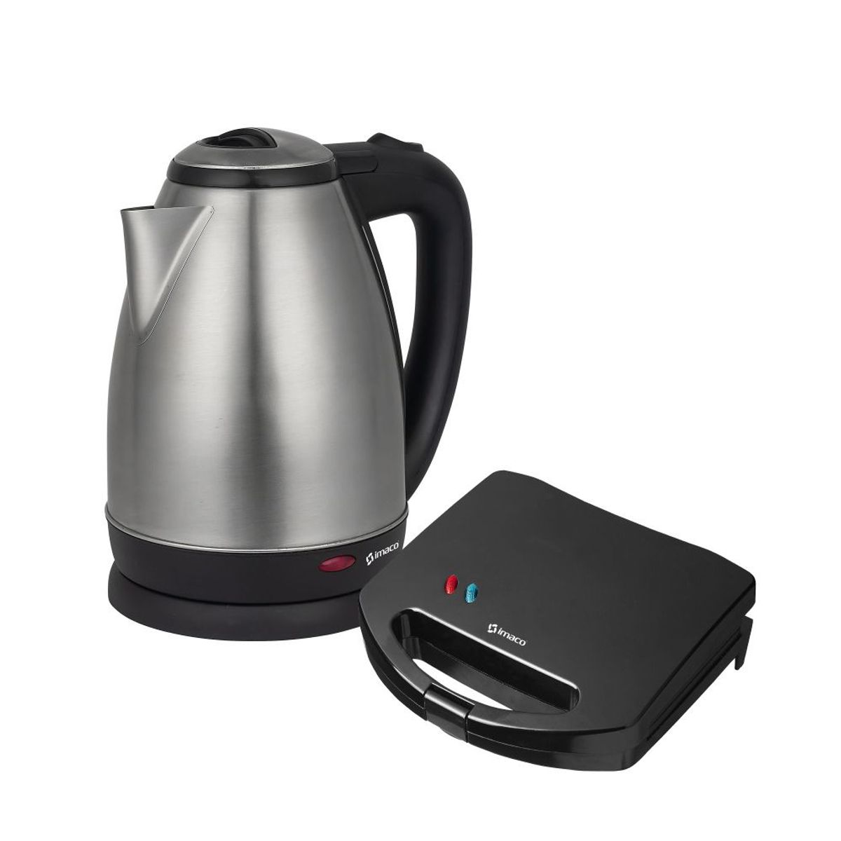 IMACO - Combo hervidor 1.8l ke1801+Sandwich maker 2 panes negro imaco ist101n