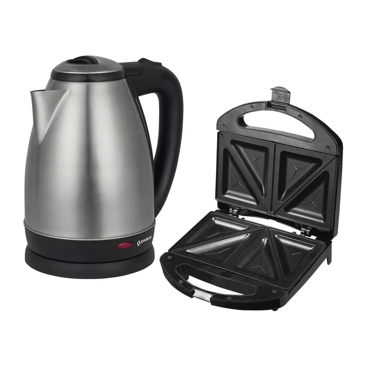 IMACO - Combo hervidor 1.8l ke1801+Sandwich maker 2 panes negro imaco ist101n