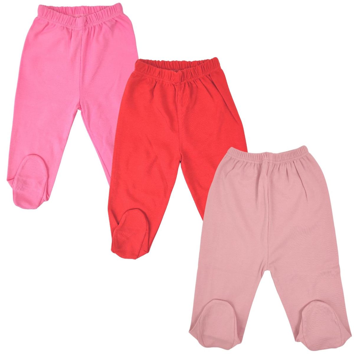 BABY MERINOS - Pack 3 pantalones con pies 100% algodón Niña - 07