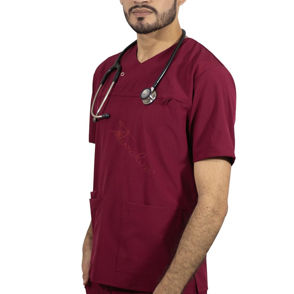 TWELVE - Twelve - scrub camisero - guinda