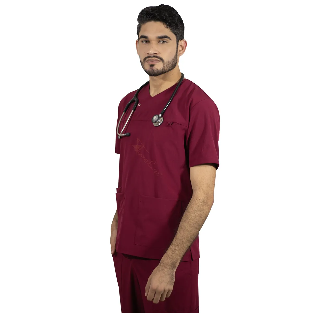 TWELVE - Twelve - scrub camisero - guinda