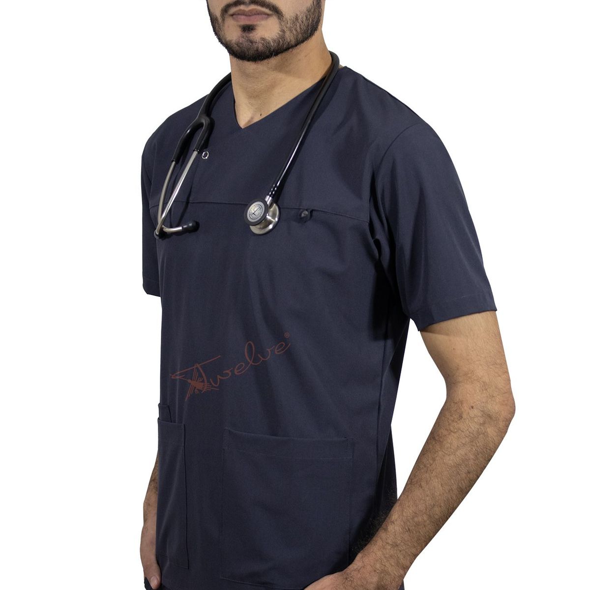 TWELVE - Twelve - scrub camisero - plomo oscuro