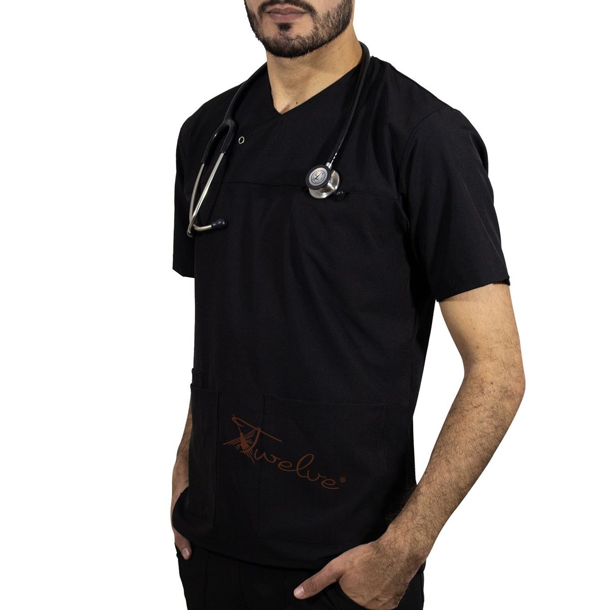 TWELVE - Twelve - scrub camisero - negro