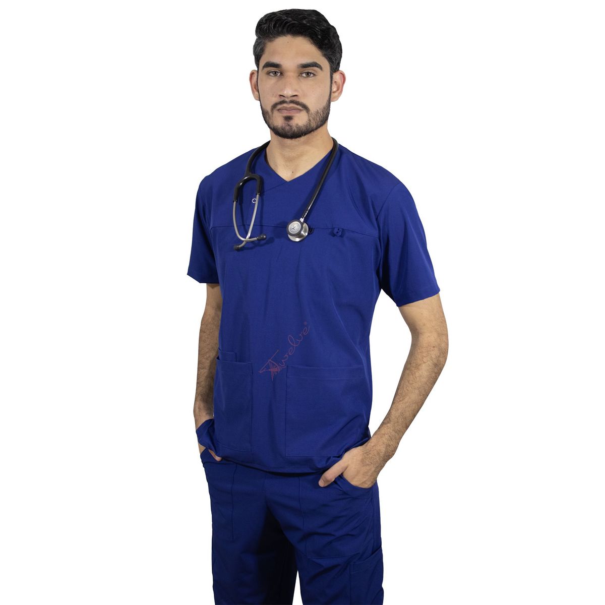 TWELVE - Twelve - scrub camisero - azul acero